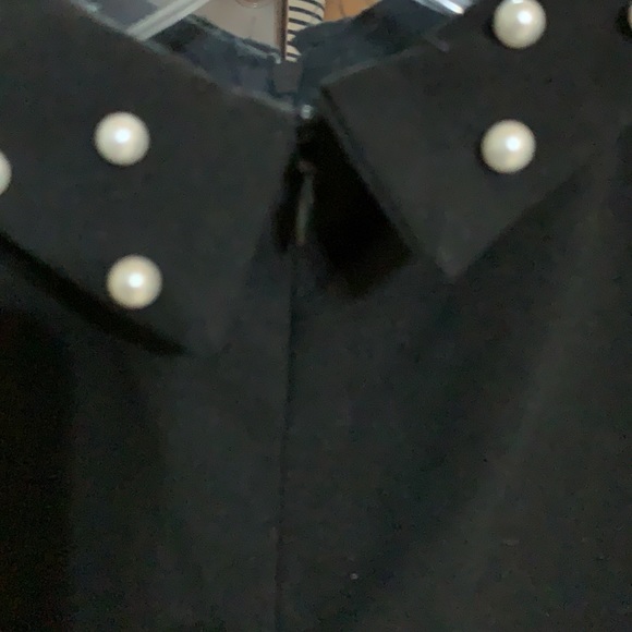 Womens Mesh Long Sleeve Pearl Accents Zip Up Tunic Dress - Picture 7 of 10